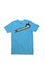 Digital Direct to garment printed, soft cotton T-shirt with the RETRO-JET AIRLINER print by Grubwear