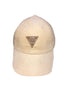 Sand Corduroy hat with  Leather Logo patch